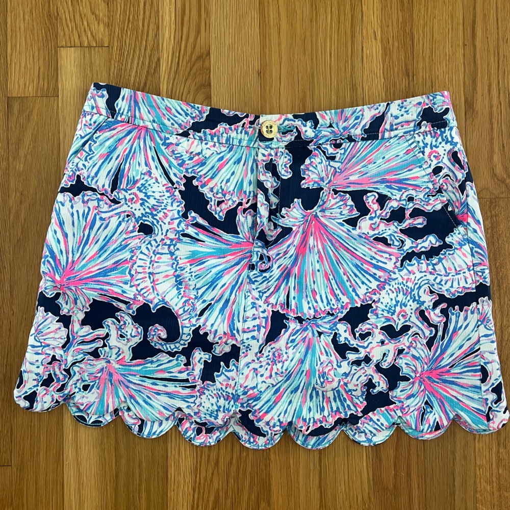 Lilly Pulitzer Pink and Blue Patterned Skort